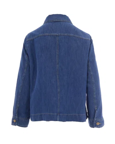 S Max Mara Giacca Denim Blu Notte In Blue