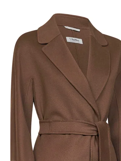 Max Mara Esturia Coat In Brown
