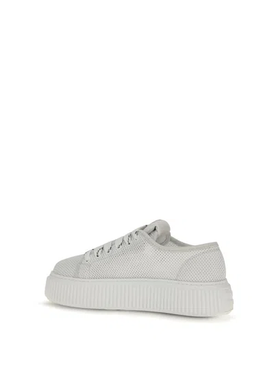 Miu Miu Mesh Platform Sneaker In White