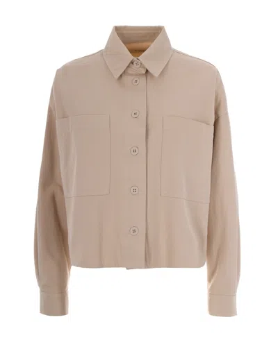 Weekend Max Mara Beige Relaxed Solid Shirt In Neutral