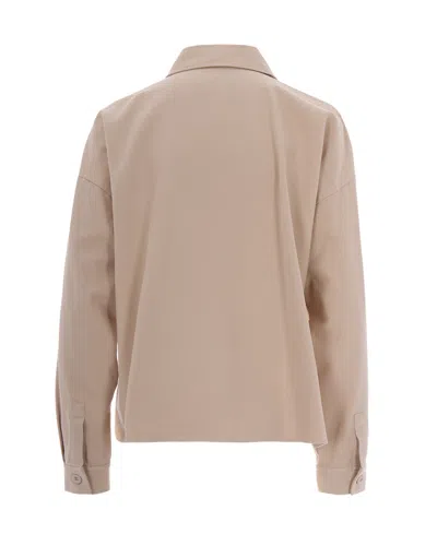 Weekend Max Mara Beige Relaxed Solid Shirt In Neutral