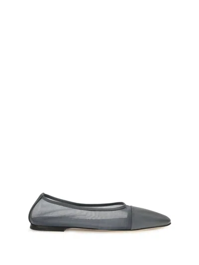 Dear Frances Gala Mesh-panel Ballet Flats In Gray