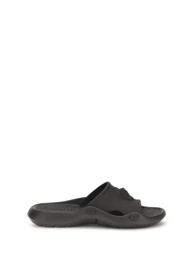 Versace Nettuno Medusa Head Open-toe Sliders In Black