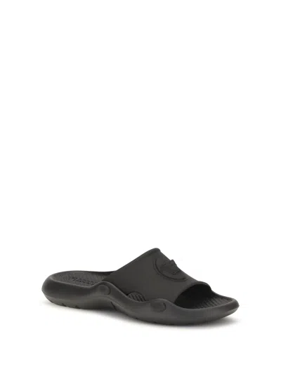 Versace Nettuno Medusa Head Open-toe Sliders In Black