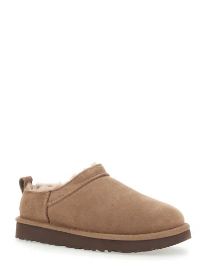 Ugg Shearling-lined Suede Ankle Boot In Beige