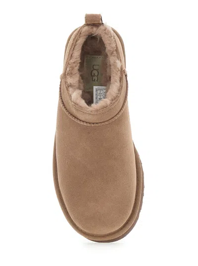 Ugg Shearling-lined Suede Ankle Boot In Beige