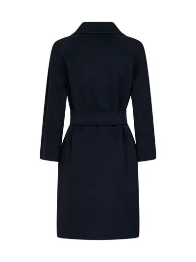 Max Mara Arona Coat In Blue