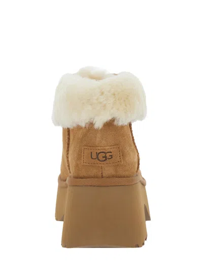 Ugg Shearling-lined Platform Boot In Beige