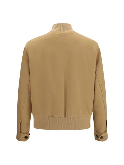 Lardini Beige Wool Oves Aries Full-length Jacket In Neutral