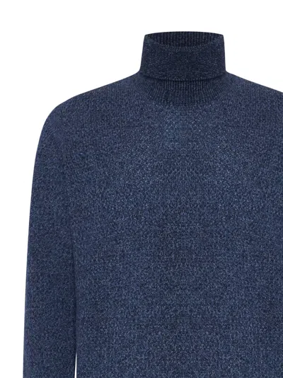 D 4.0 Turtleneck Wool Sweater In Blue