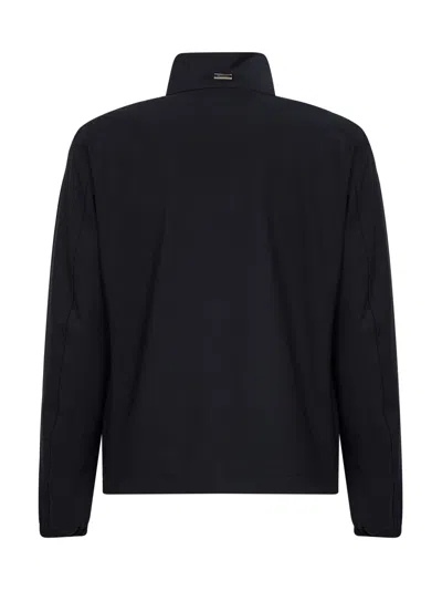 Herno Wool-blend Bomber Jacket In Black