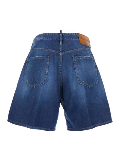 Dsquared2 Distressed Denim Shorts In Black