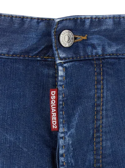 Dsquared2 Distressed Denim Shorts In Black