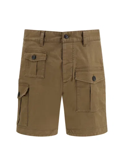 Dsquared2 Multi-pocket Cargo Cargo Shorts In Brown