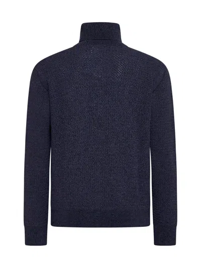 D 4.0 Turtleneck Wool Sweater In Blue