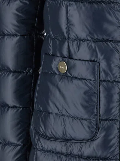 Herno Quilted Polyamide Puffer Down Jacket In Blue