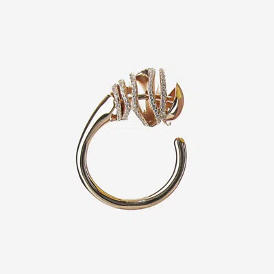 Bottega Veneta Drop Cubic Zirconia Ring In White