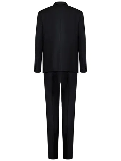 Dsquared2 Tailored Suit Featuring Satin Trim In Black