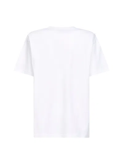 Gucci Women White Crewneck T-shirt With Tonal Horsebit Embroidery On The Front In Cotton Woman In White
