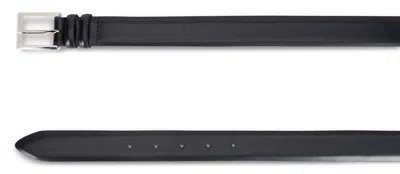 Orciani Brushed Leather Belt With Rectangular Buckle In Red
