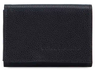 Longchamp Leather Wallet In Black