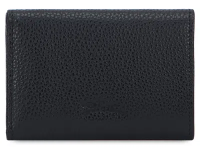 Longchamp Leather Wallet In Black