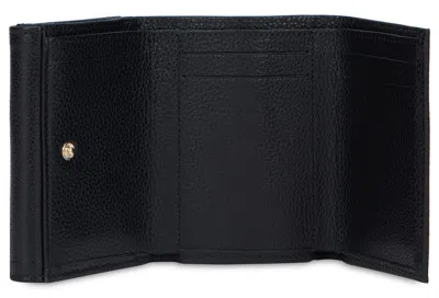 Longchamp Leather Wallet In Black