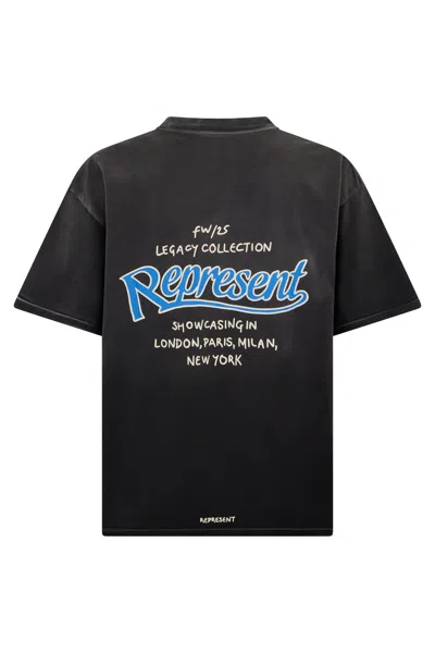 Represent Logo-embroidered Cotton T-shirt In Multi