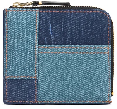 Comme Des Garçons Wallet Patchwork Denim Wallet In Blue