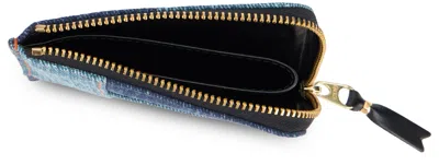 Comme Des Garçons Wallet Patchwork Denim Wallet In Blue