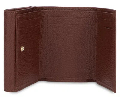 Longchamp Leather Wallet In Brown