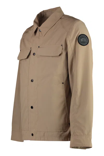 Canada Goose Burnaby Techno Fabric Jacket In Brown