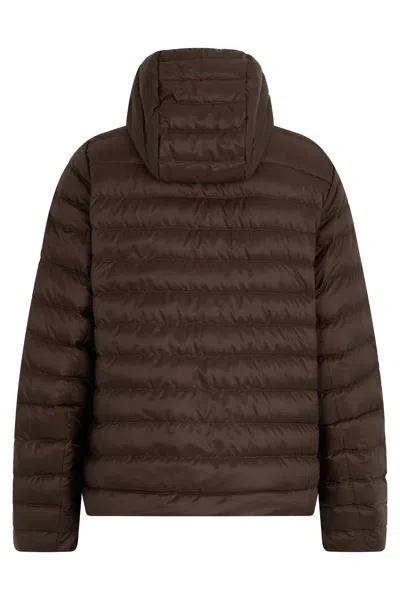 Canada Goose Brown Aethera Hooded Quilted Down Jacket In Brown
