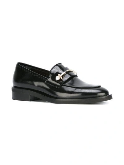 Coliac 20mm Beppe Piercing Leather Loafers In Black | ModeSens
