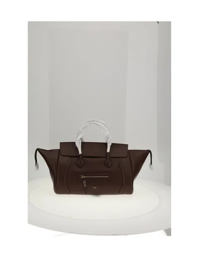 Celine Shoulder Bag In Brown