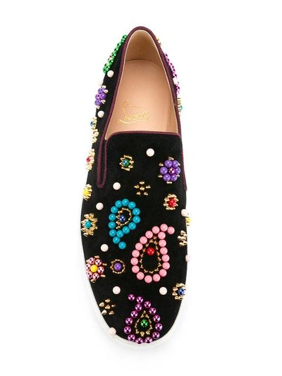 Shop Christian Louboutin Boat Candy Slippers In Black