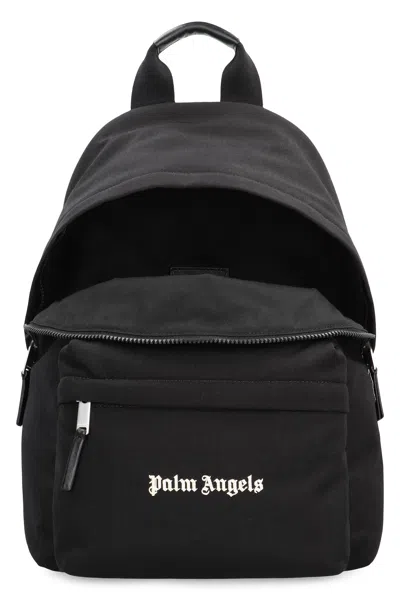 Palm Angels Versatile Backpack Featuring Adjustable Elements In Black