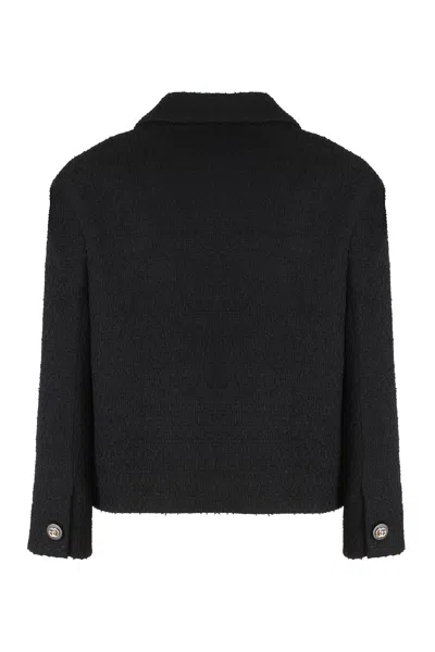 Gucci Boucle Wool Jacket In Black