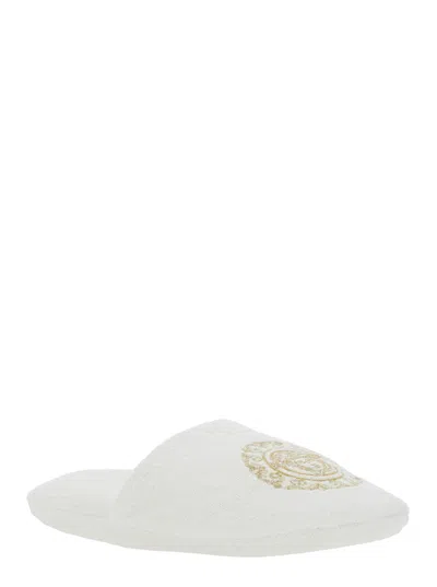 Versace Home Tech Fabric Slipper In White