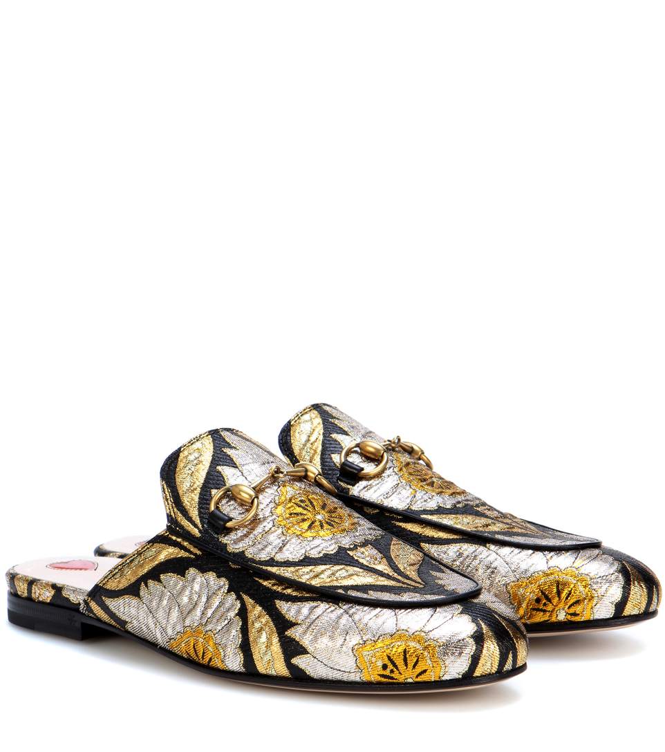 gucci princetown jacquard slippers