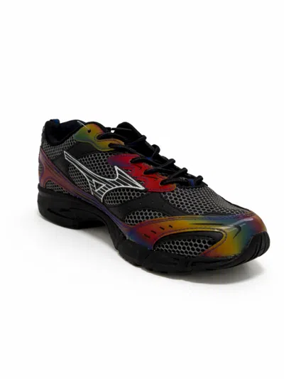 Mizuno Mesh And Iridescent Sneaker In Black