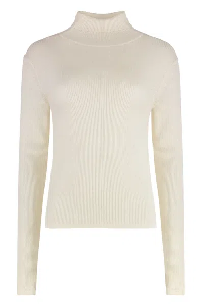 Sablyn Belle Cashmere Turtleneck Pullover In White