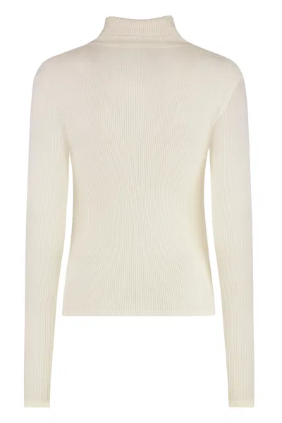 Sablyn Belle Cashmere Turtleneck Pullover In White