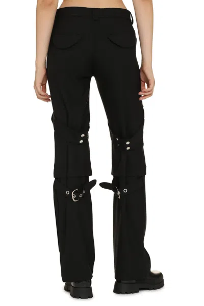 Off-white Stretch Polyester Blend Cargo Pant In Black