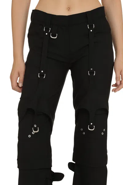Off-white Stretch Polyester Blend Cargo Pant In Black