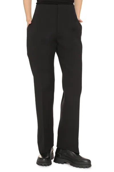 Bottega Veneta Pleated Front Tailored Trousers In Black