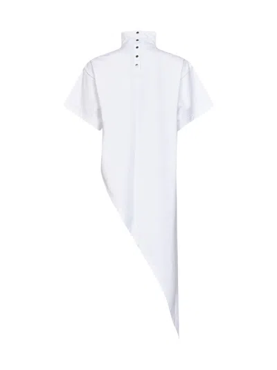 Alaïa Asymmetric Triangle Shirt In White