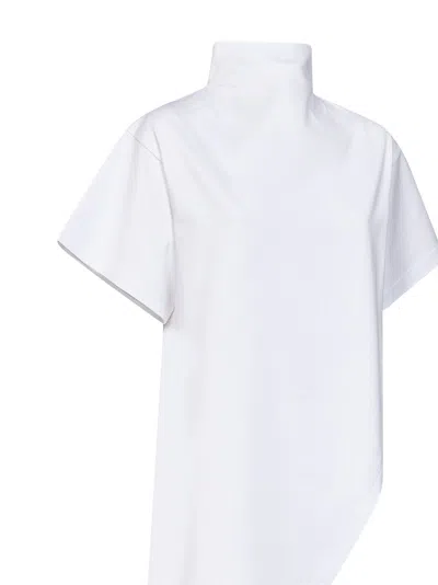 Alaïa Asymmetric Triangle Shirt In White