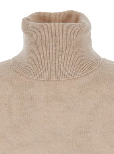 Max Mara Wool Turtleneck Sweater In Brown