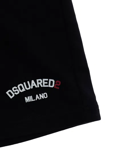 Dsquared2 Cotton Bermudas In Black